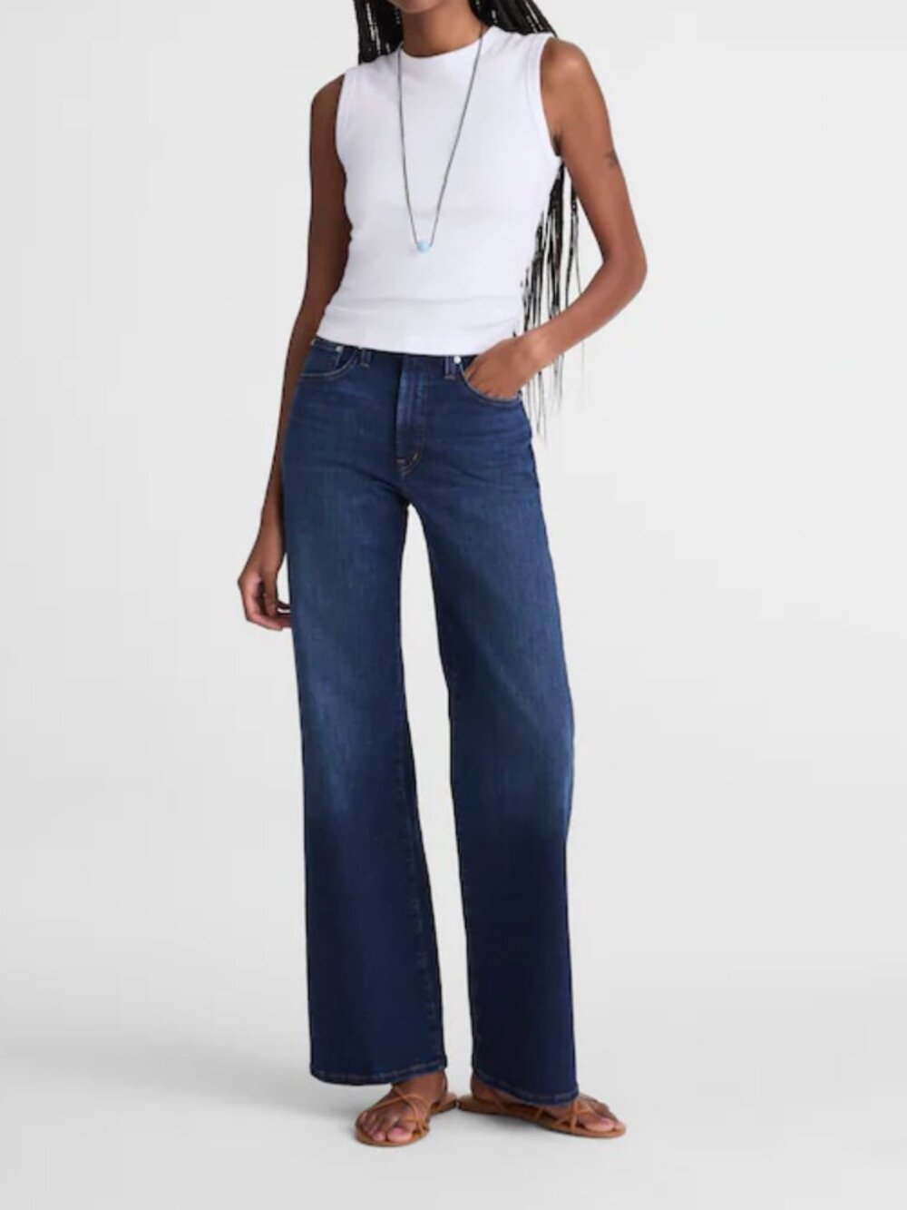 Madewell The Wide Leg Jean in Dark Wash NEW